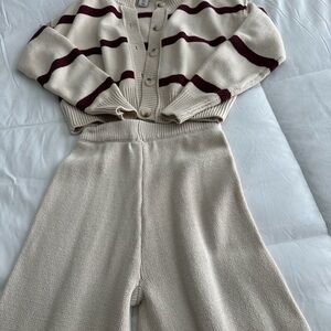 Sincerely Jules Cream Knit Women's Pants and sack